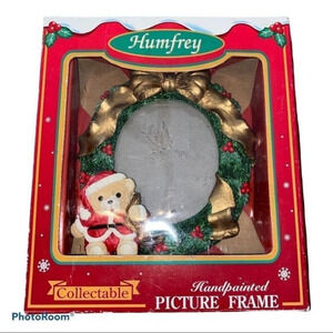 Vintage Dandee humfrey Christmas‎ hand painted collectible picture frame
